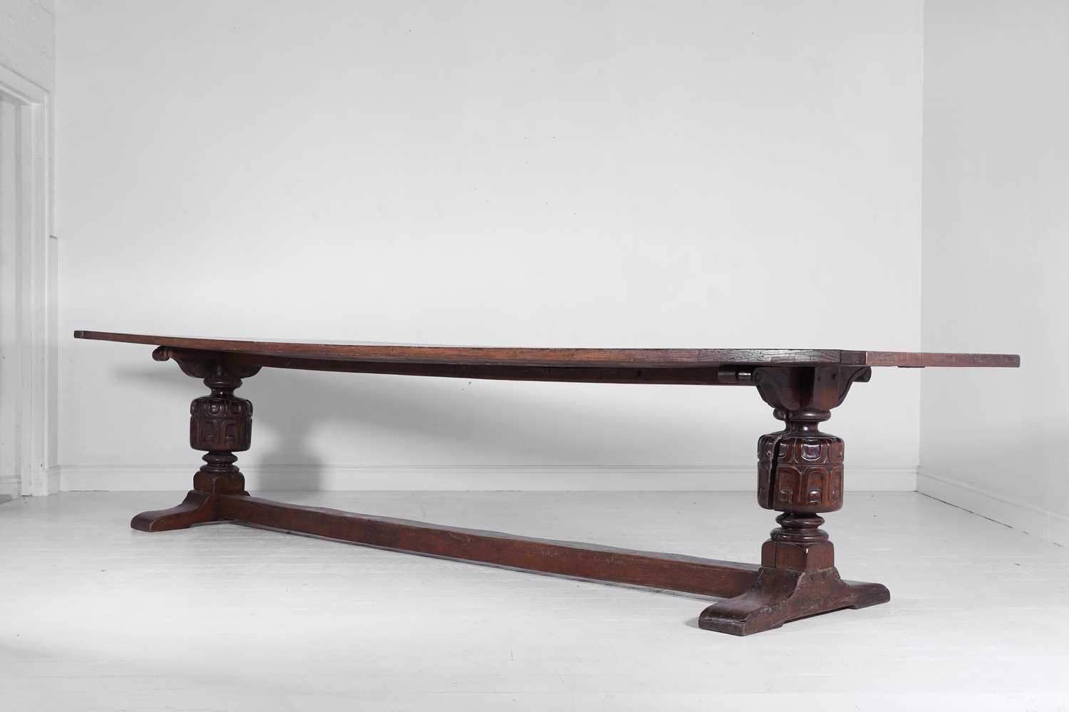 Lot An Elizabethan-style oak refectory table