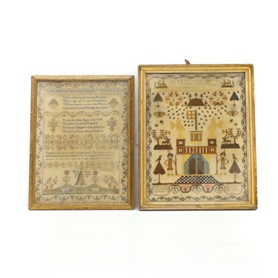 Lot 301 - Two needlepoint samplers