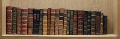 Lot 60 - FINE BINDING: A Large quantity of leather bound books.
