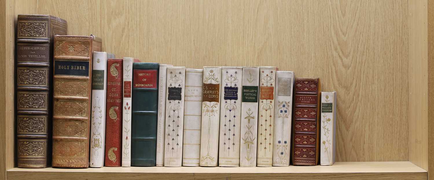 Lot 59 - FINE BINDING: Quantity, including: Souvenir volume of Sir Walter Scott’s poems