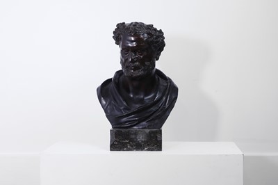 Lot 530 - A bronze bust of Heraclitus