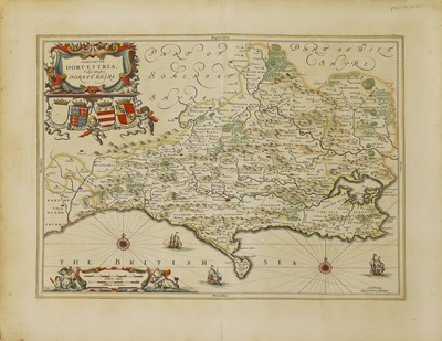 Lot 21 - MAPS OF DORSET & SUSSEX: 1- Blaeu, J: Comitatus Dorcestria Vulgo Anglice