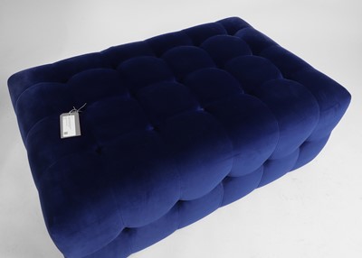 Lot 524 - A contemporary blue upholstered ottoman