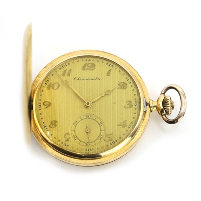 Lot 274 - An 18ct gold side wind full Hunter Chronometre pocket watch