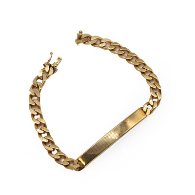 Lot 1256 - A 9ct gold identity bracelet