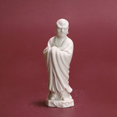 Lot 297 - A blanc de Chine figure of a luohan