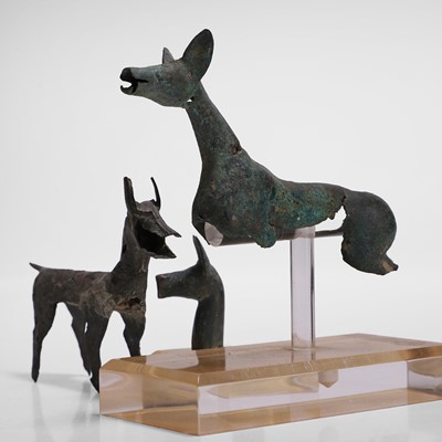 Lot 106 - Three Central Asian bronze deer