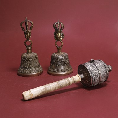 Lot 254 - Two Tibetan prayer bells