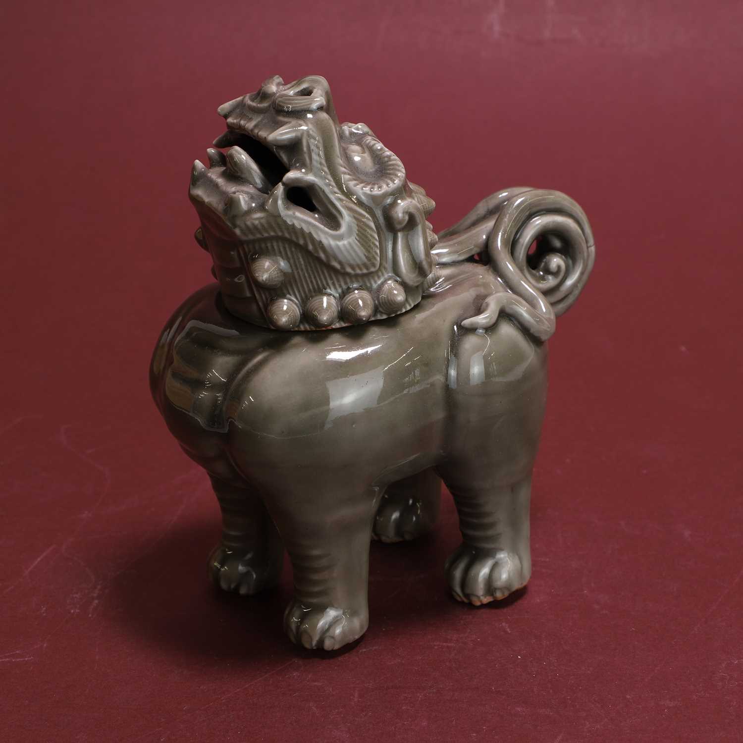 Lot 56 - A Japanese celadon 'luduan' censer