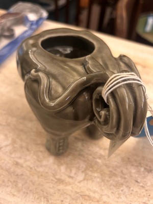 Lot 56 - A Japanese celadon 'luduan' censer