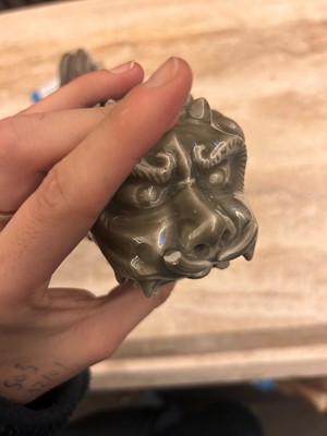 Lot 56 - A Japanese celadon 'luduan' censer