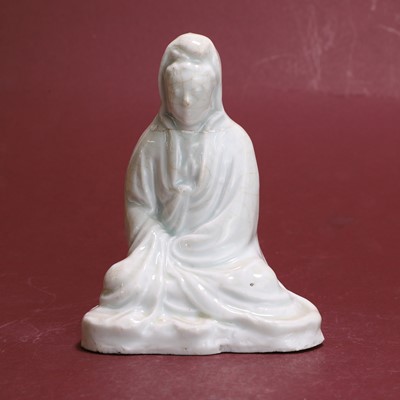 Lot 225 - A blanc de Chine figure of Guanyin