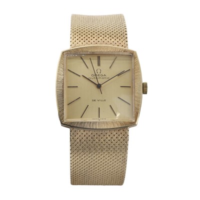 Lot 278 - A 9ct gold Omega De Ville automatic bracelet watch