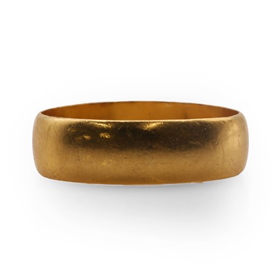 Lot 287 - A 22ct gold wedding ring
