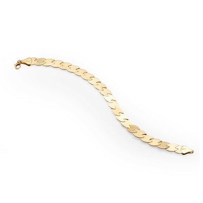 Lot 92 - A 9ct two colour gold link bracelet
