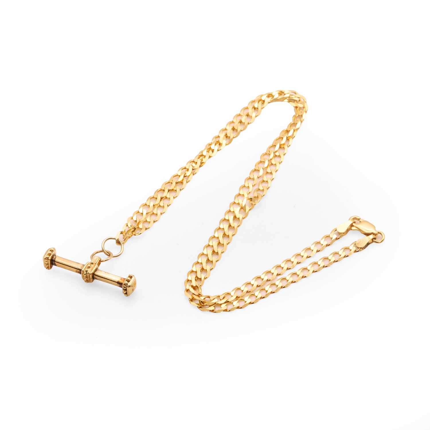 Lot 303 - A 9ct gold curb link chain