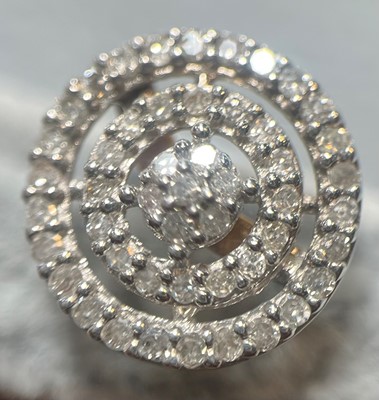 Lot 70 - A pair of 9ct gold diamond cluster stud earrings