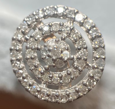 Lot 70 - A pair of 9ct gold diamond cluster stud earrings