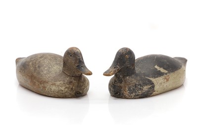 Lot 306 - Two carved and painted decoy ducks