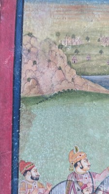 Lot 190 - An Indian painting of a royal hunting scene