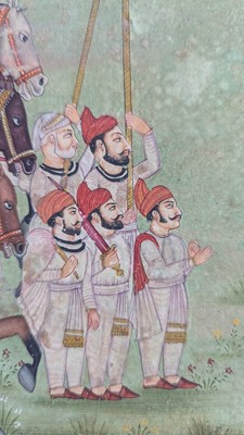 Lot 190 - An Indian painting of a royal hunting scene