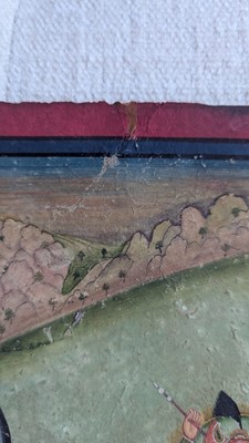 Lot 190 - An Indian painting of a royal hunting scene