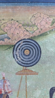 Lot 190 - An Indian painting of a royal hunting scene