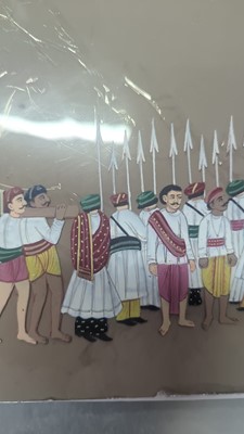 Lot 177 - A large lndian painting on mica