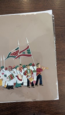 Lot 177 - A large lndian painting on mica