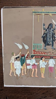 Lot 177 - A large lndian painting on mica