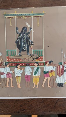 Lot 177 - A large lndian painting on mica