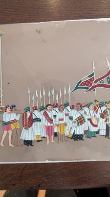 Lot 177 - A large lndian painting on mica