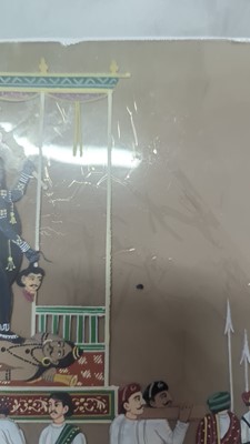 Lot 177 - A large lndian painting on mica