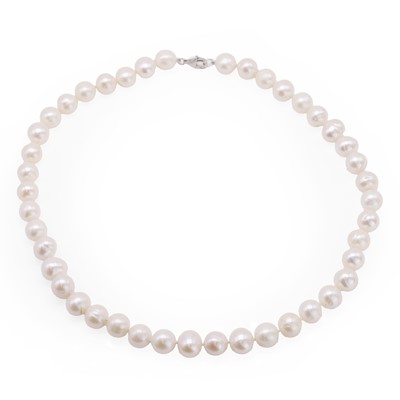 Lot 1139 - A uniform single row cultured pearl necklace