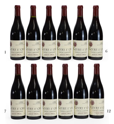 Lot 50 - Givry, 1er Cru, Clos de la Servoisine, Domaine Joblot, 1999