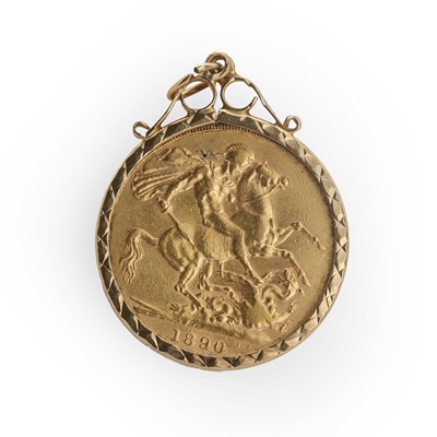 Lot 332 - A sovereign coin pendant
