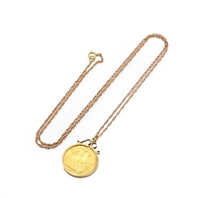 Lot 326 - A sovereign coin pendant