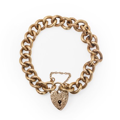 Lot 310 - A curb link bracelet