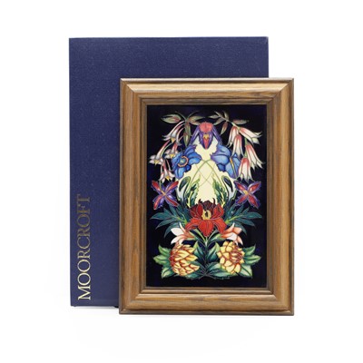 Lot 109 - A Moorcroft 'Hidcote' pattern pottery plaque