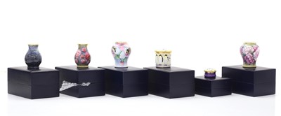 Lot 103 - A group of six Moorcroft enamelled items