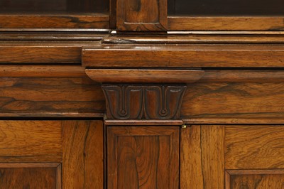 Lot 254 - A William IV rosewood breakfront bookcase