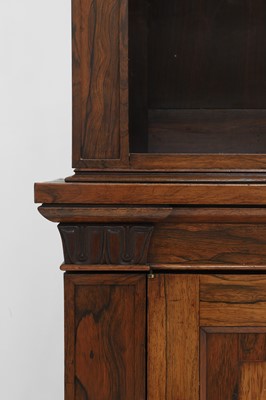 Lot 254 - A William IV rosewood breakfront bookcase
