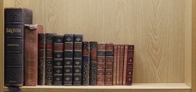 Lot 55 - Binding, etc, including: Large Bible