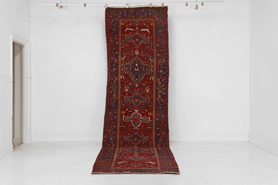Lot 196 - A Persian Heriz wool runner