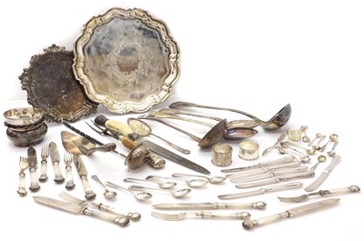 Lot 38 - A collection of silver and plated ware