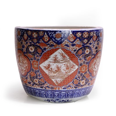Lot 230 - A Japanese Imari porcelain jardinière