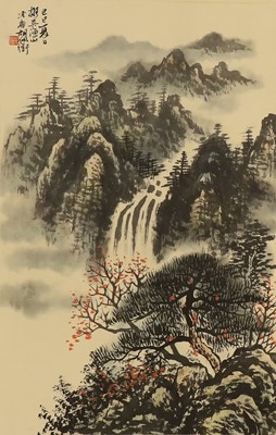Lot 103 - A Chinese hanging scroll