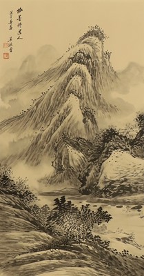 Lot 182 - A Chinese hanging scroll