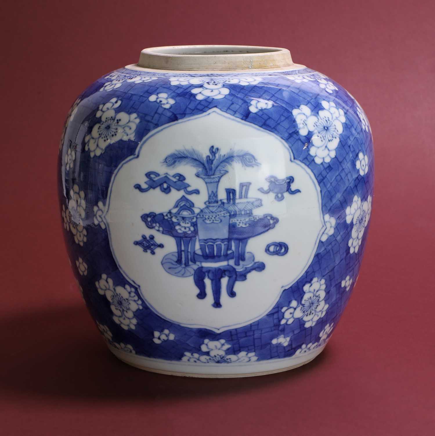 Lot 47 - A Chinese blue and white ginger jar