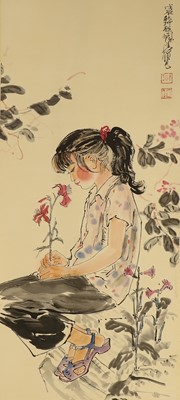 Lot 281 - A Chinese hanging scroll